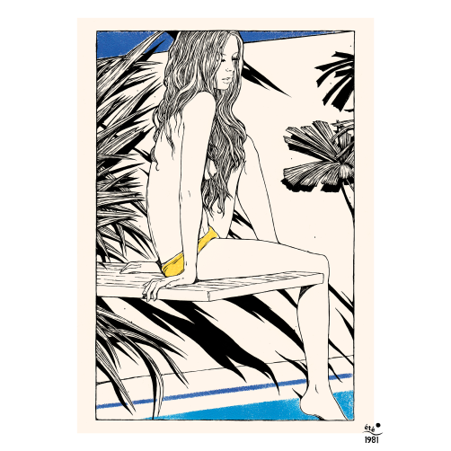 Affiche Eté 1981 - 16 Spleen au bord de la piscine