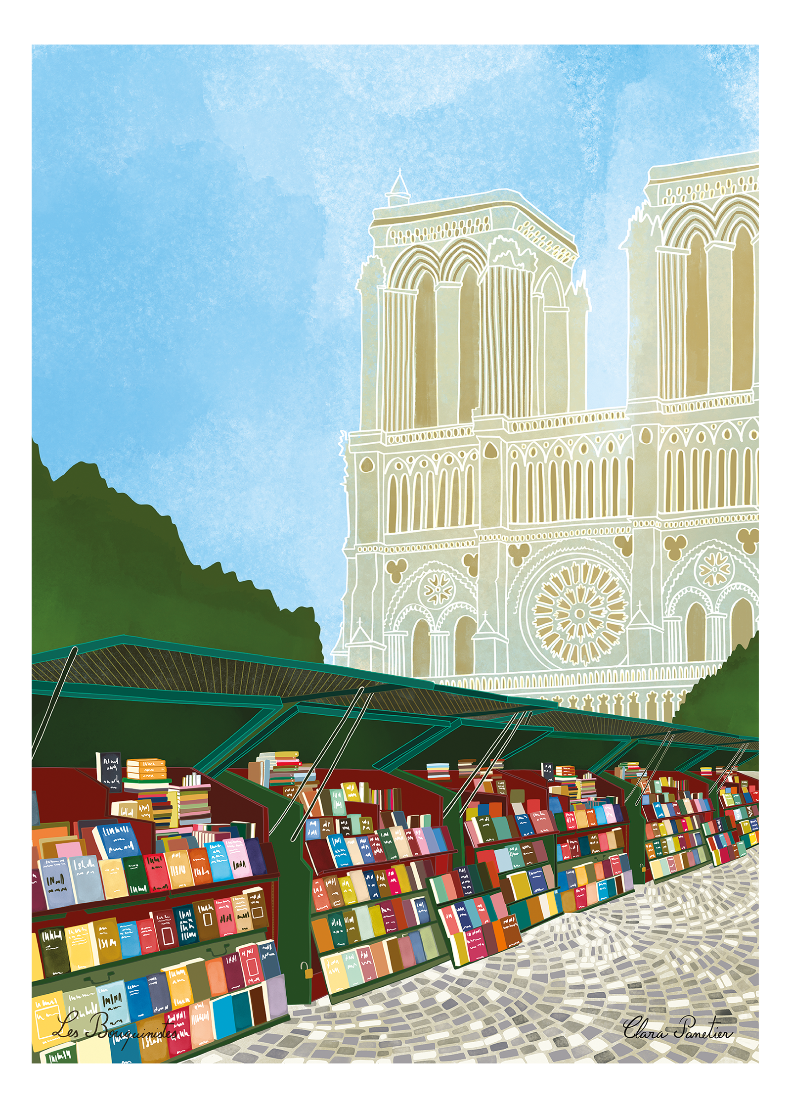 Affiche CLARA PANETIER - LES BOUQUINISTES