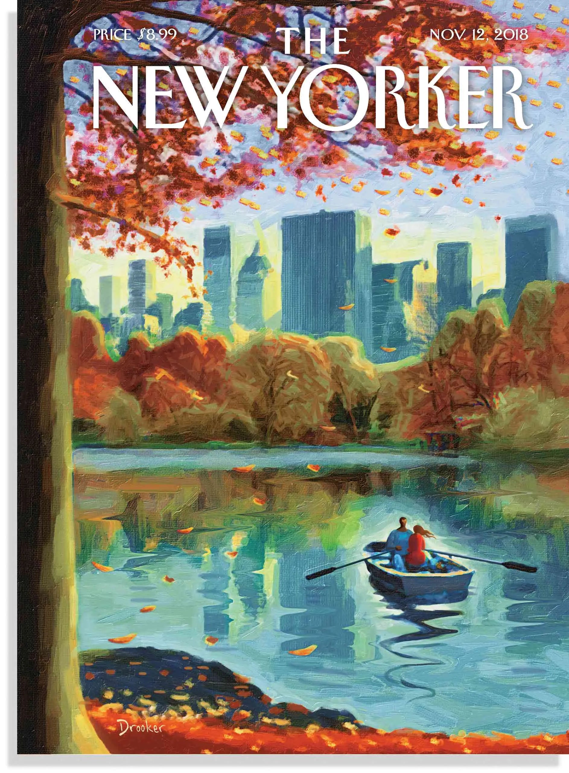 Affiche THE NEWYORKER - 170 Eric Drooker - Row boat in Central Park