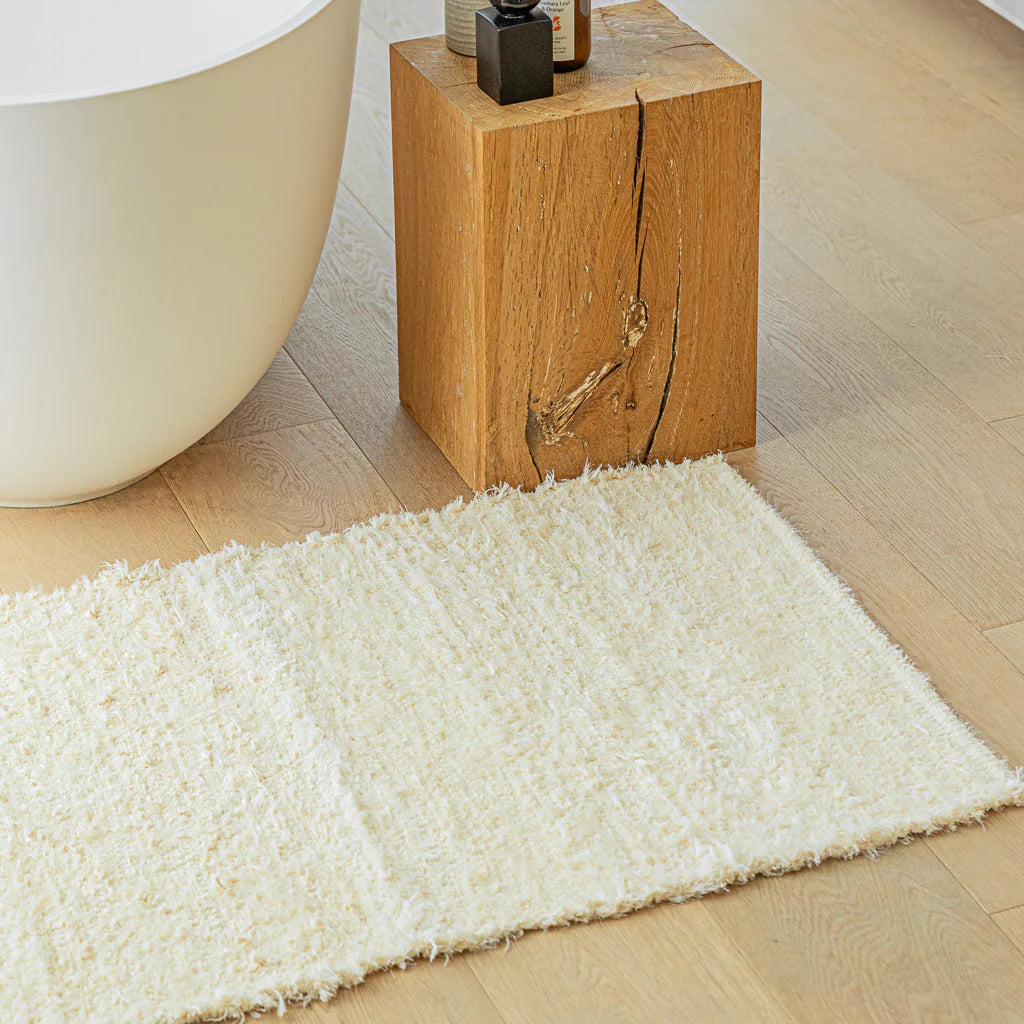 Tapis écru JUDE en coton recyclé - 50 x 100cm
