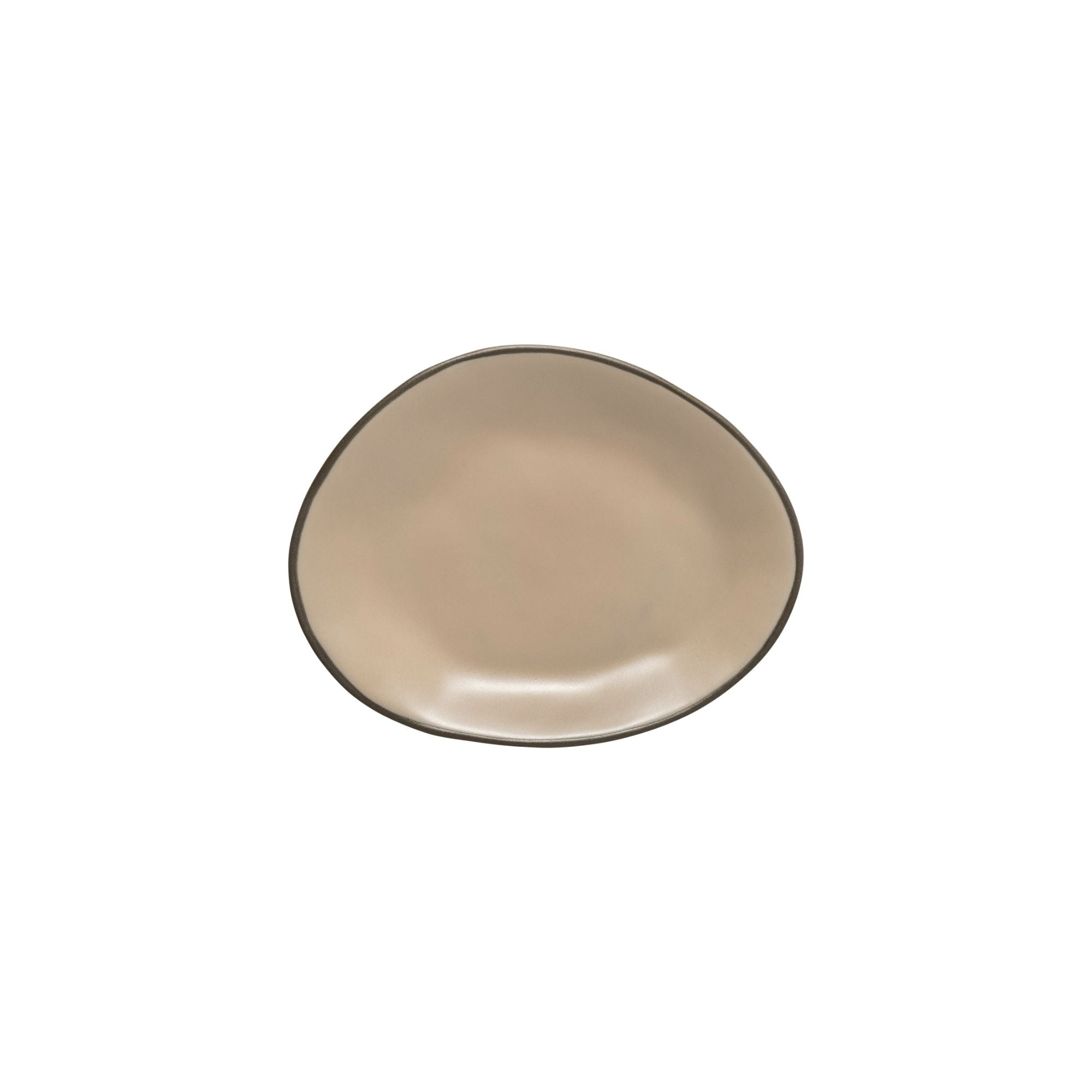 Assiette ovale Stacked - crème 20 cm