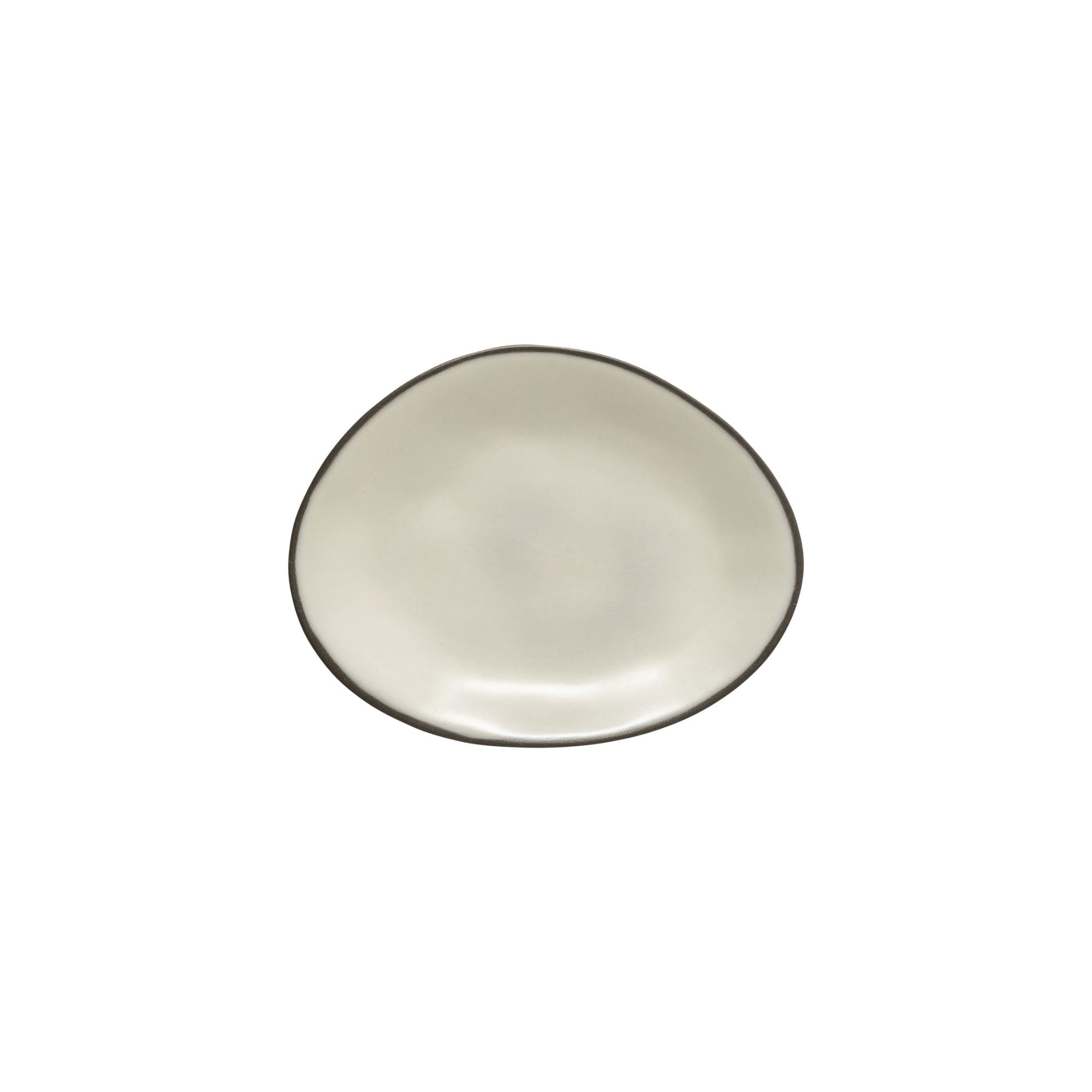 Assiette ovale Stacked - blanc cassé - 20cm
