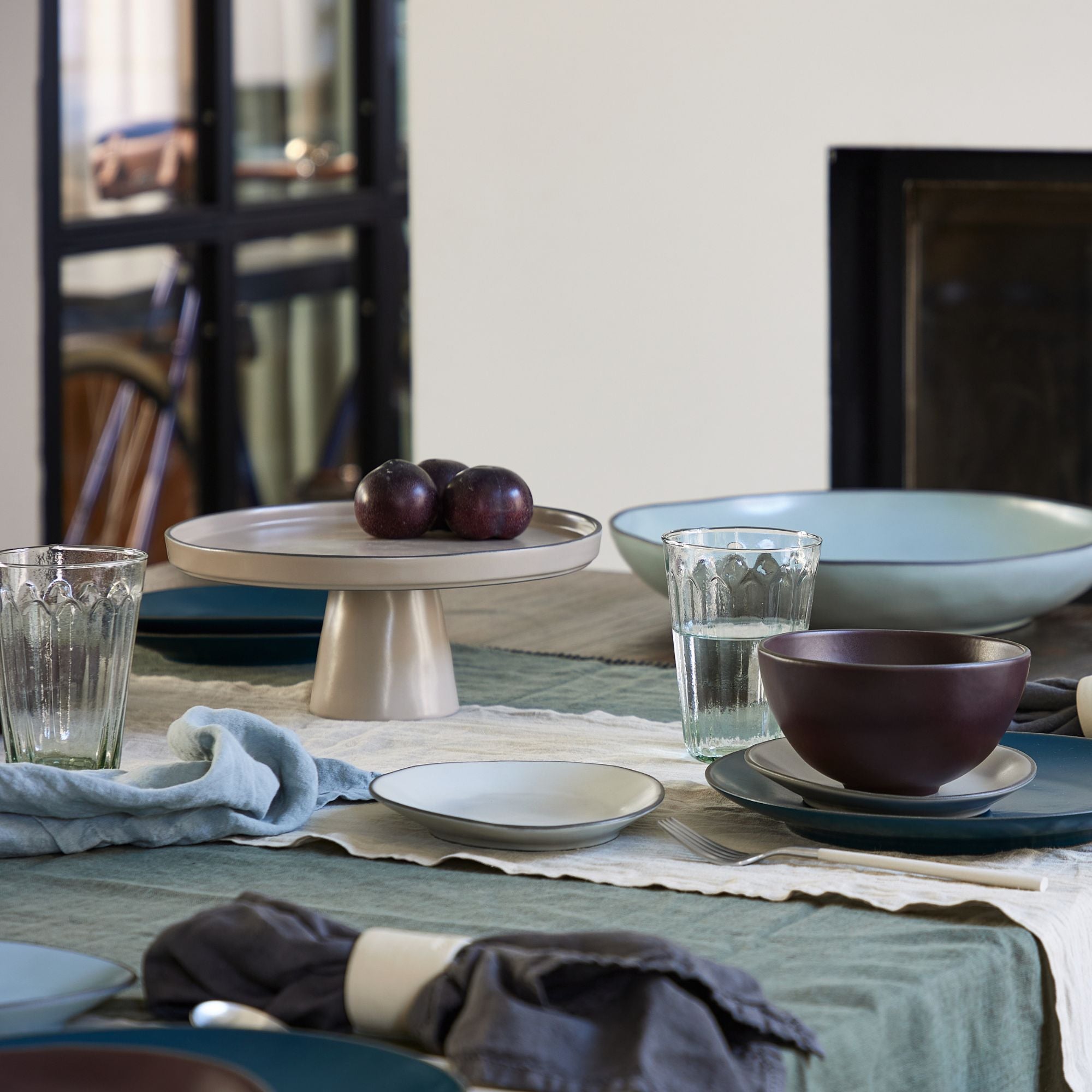 Saladier - plat de service Stacked - bleu ciel - 37cm