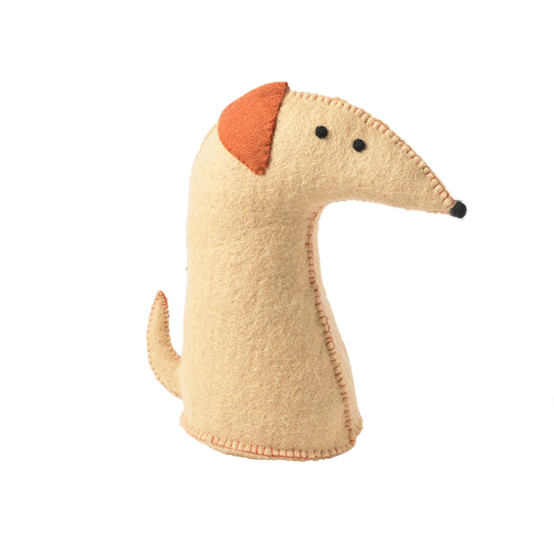Butée de porte / Serre livre Chien Beige