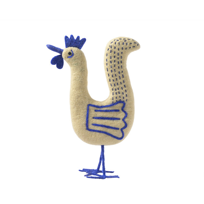 FUNKY ROOSTER L - Beige et Bleu