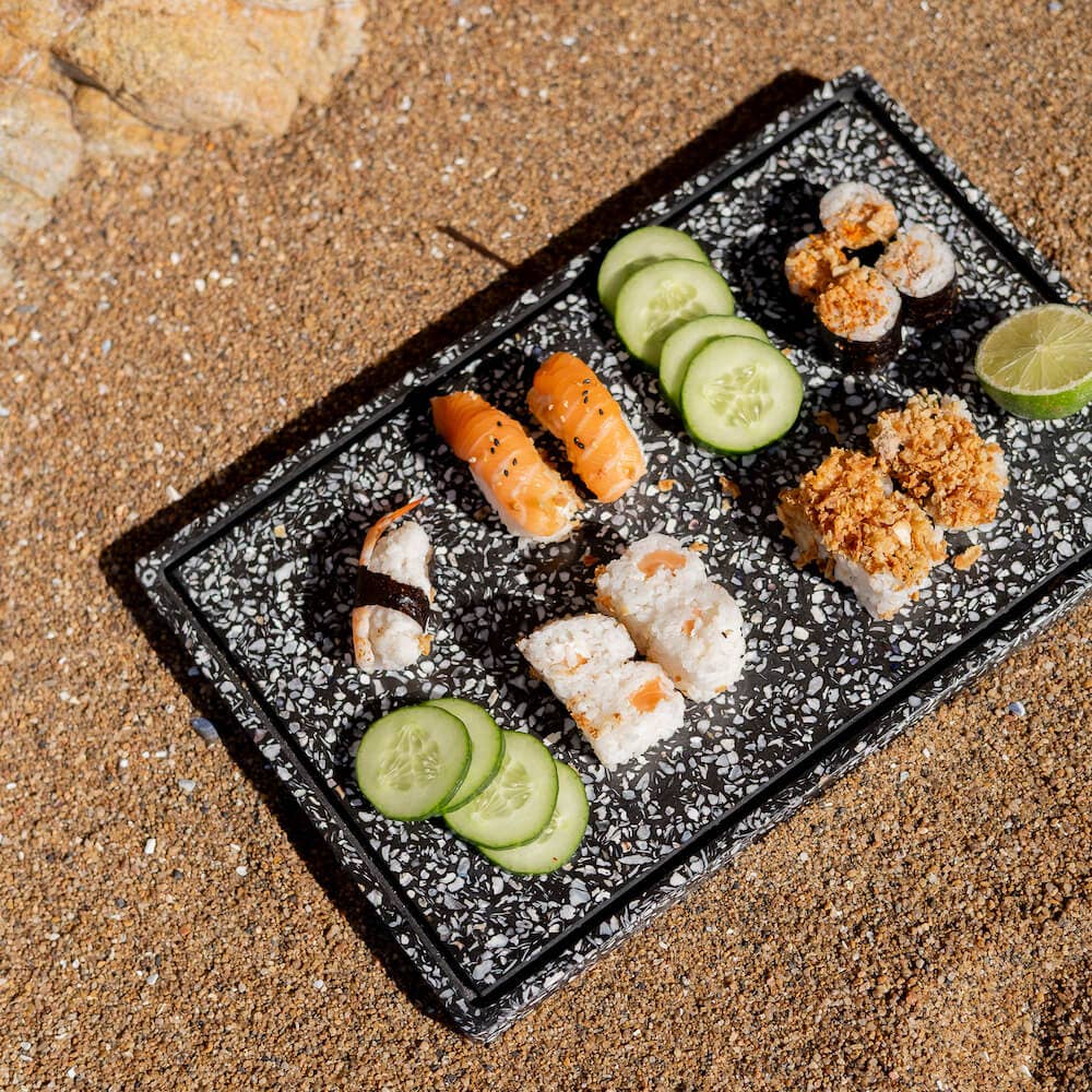 Plateau de présentation en coquillages recyclés