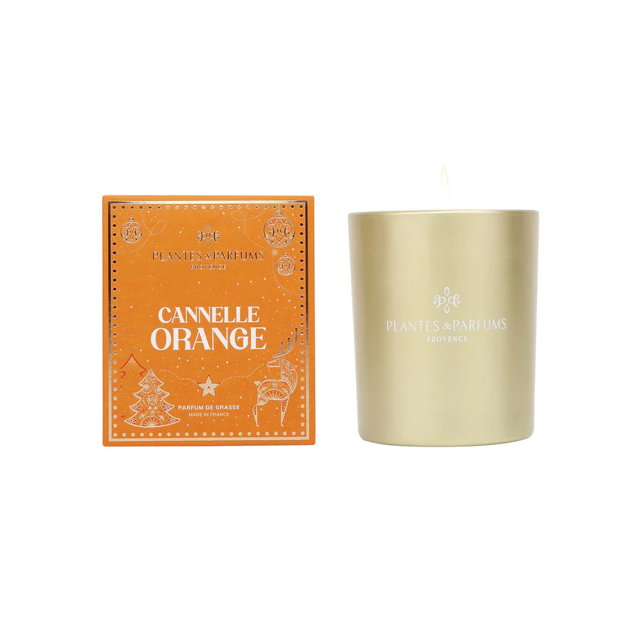 Bougie Végétale Cannelle Orange 180g avec étui