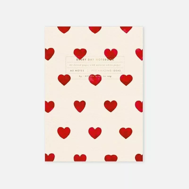 Carnet A5 - Cœurs