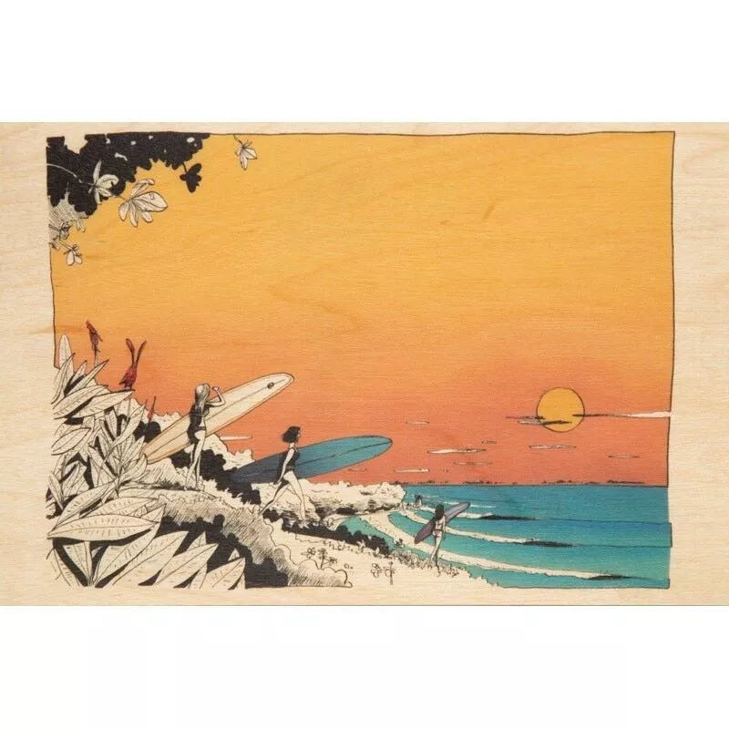 Carte Postale - Ride Let's Go Surfing