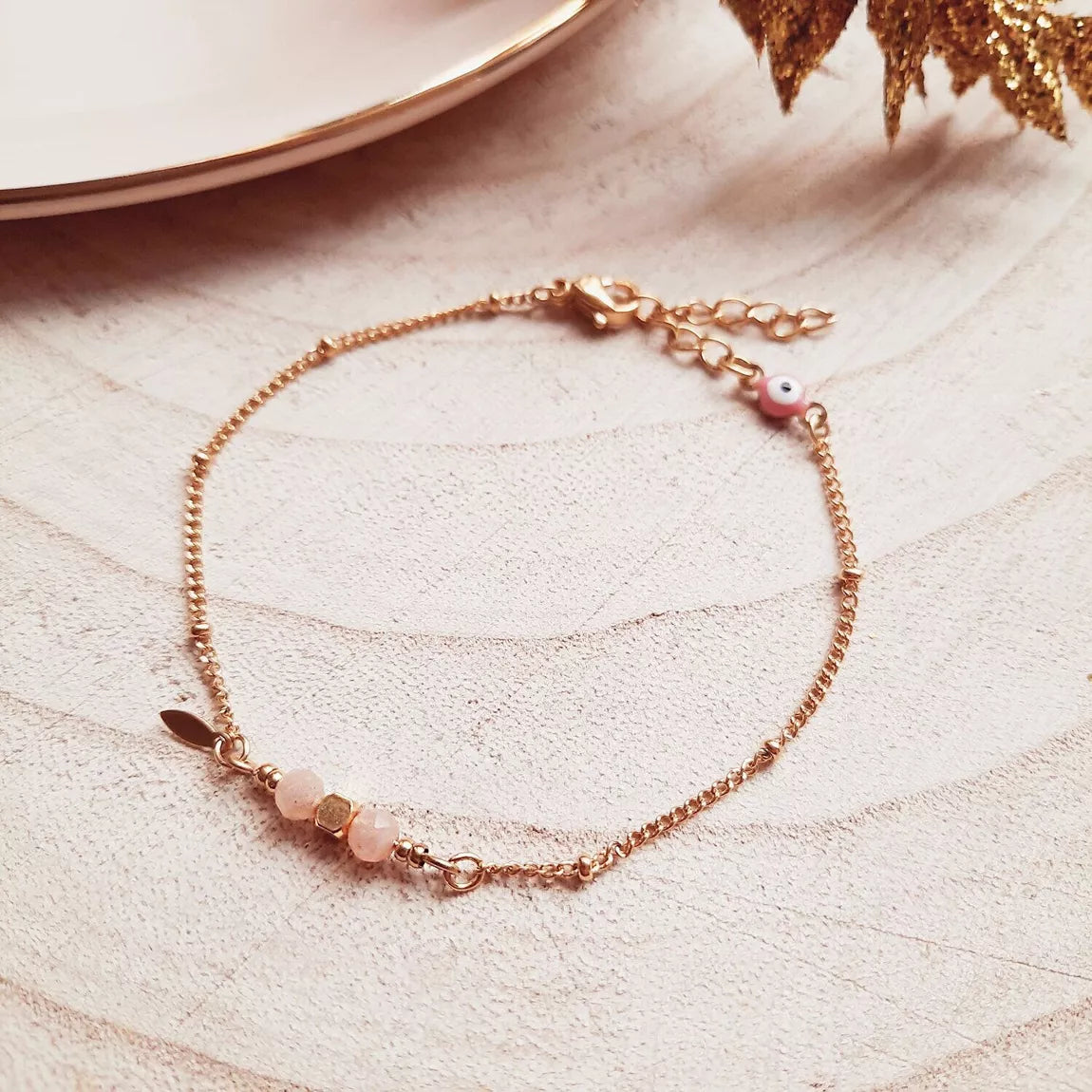 Bracelet COMÈTE Pierre Lune Rose