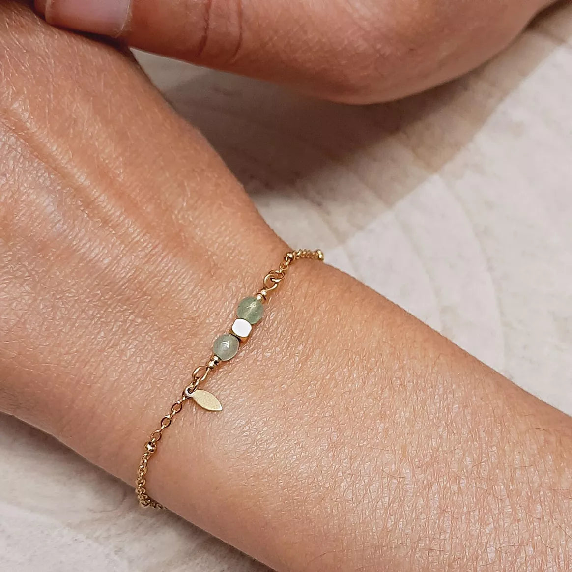 Bracelet COMÈTE Aventurine vert