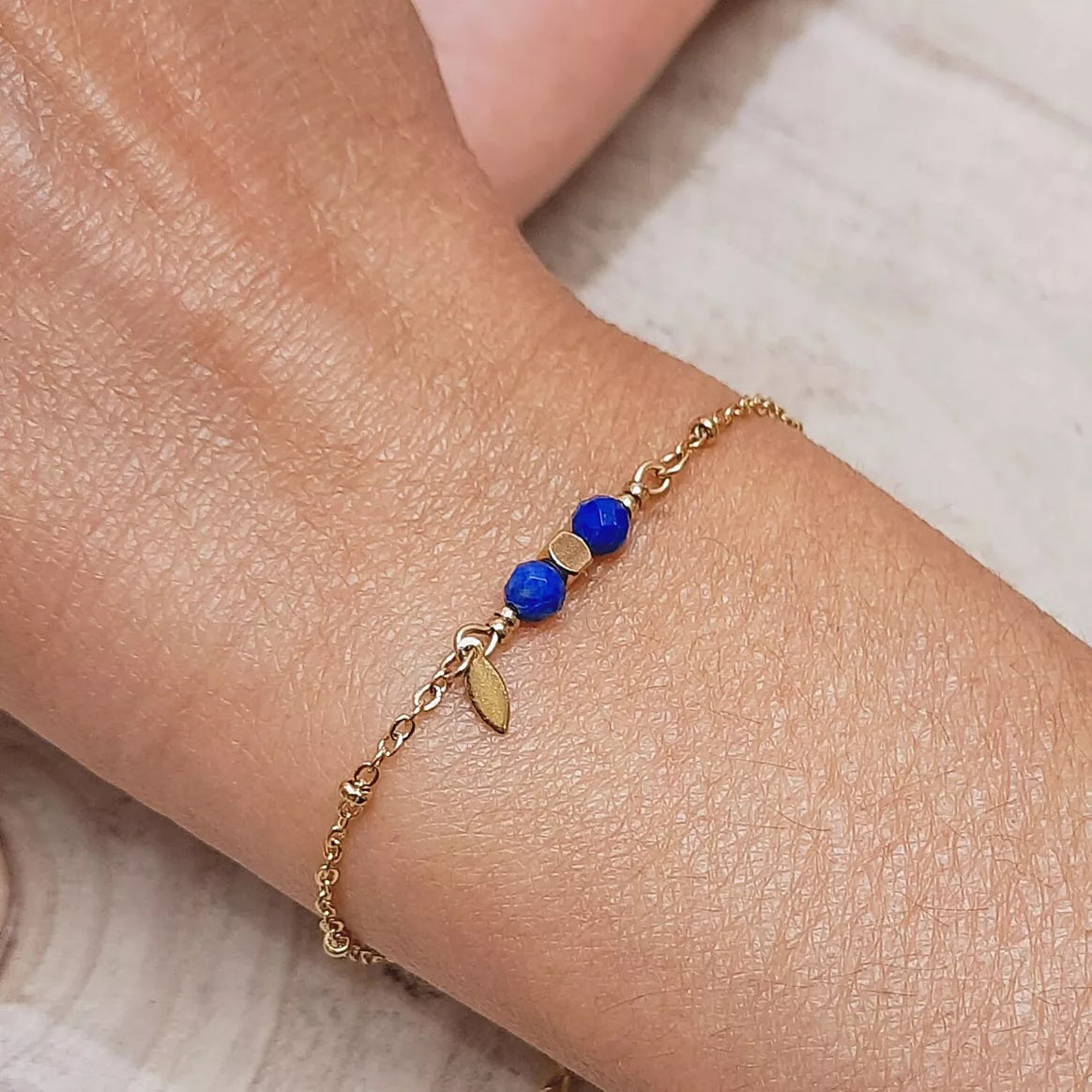 Bracelet COMÈTE Lapis Lazuli Bleu