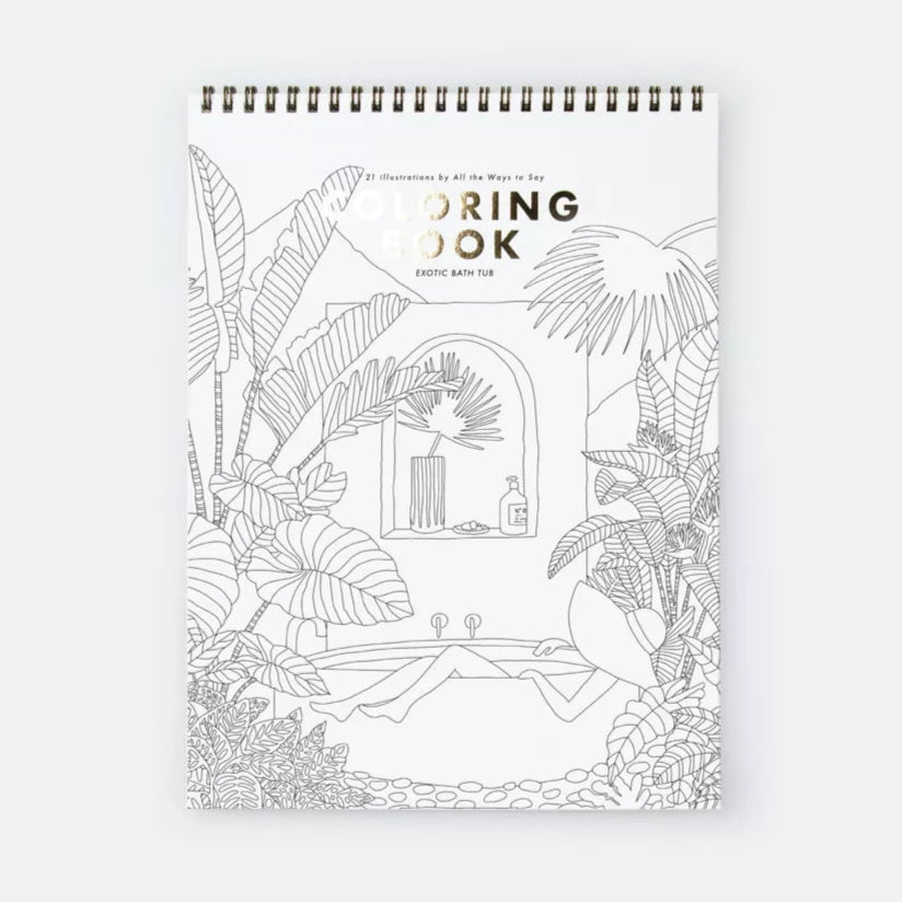 Cahier de coloriage - Exotic Bathtub