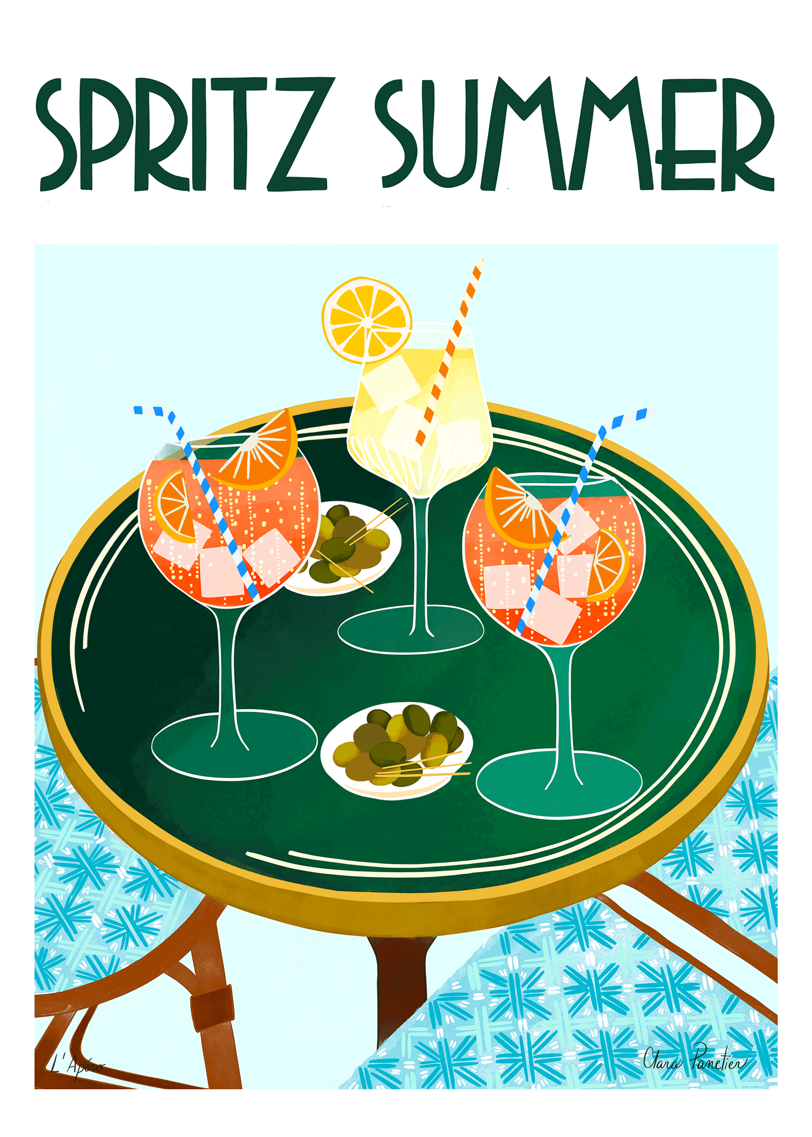 Affiche Clara Panetier - Apéro Spritz Summer
