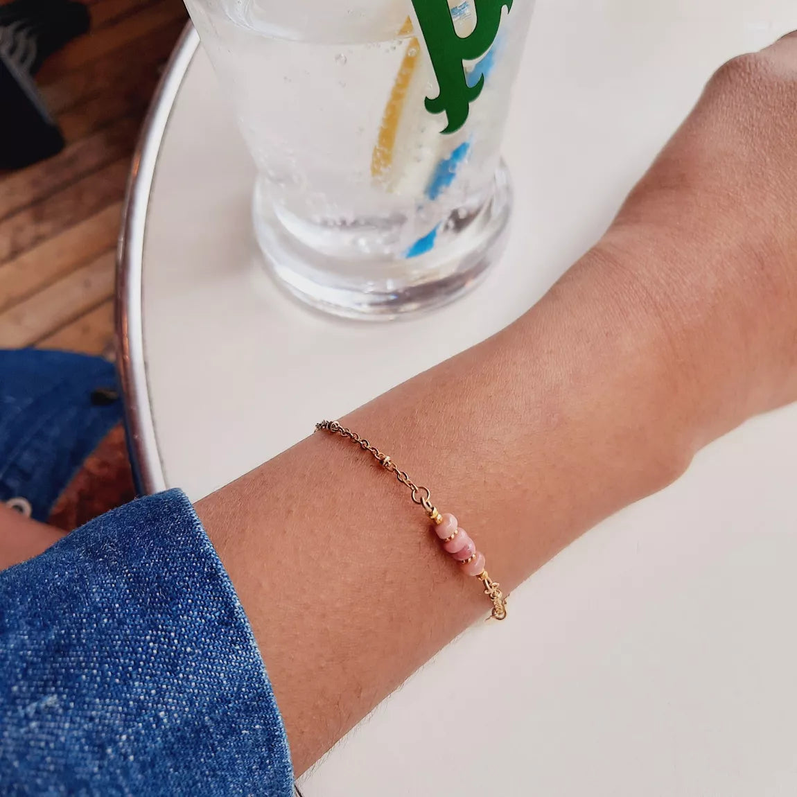 Bracelet MINI-RÊVE pierres naturelles roses
