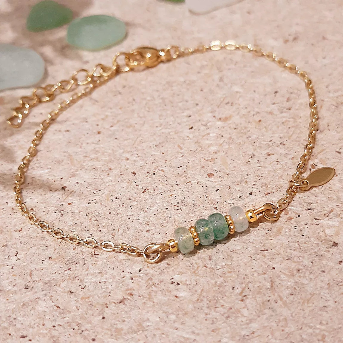Bracelet MINI-RÊVE en pierres naturelles vertes