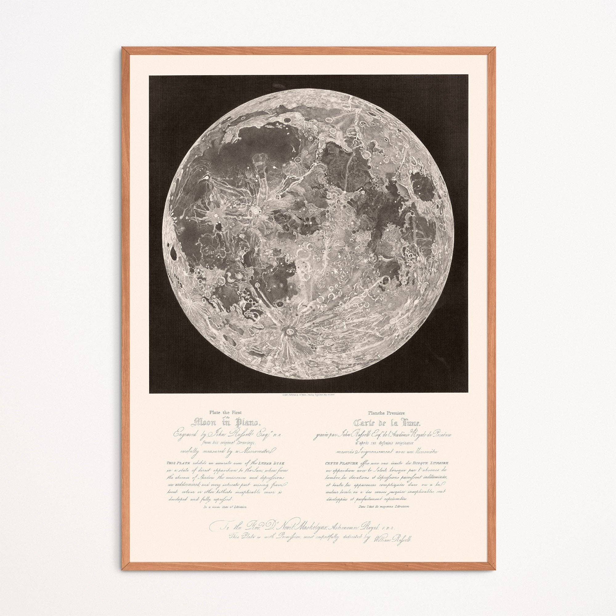 Affiche : Carte de la Lune - John Russel