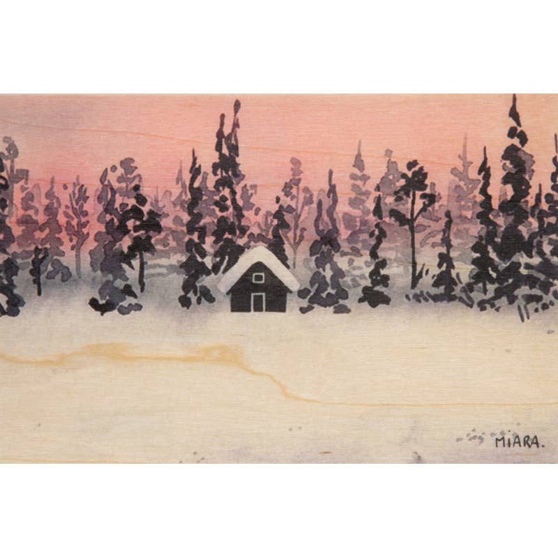 Carte postale bois - Sunrise d'hiver