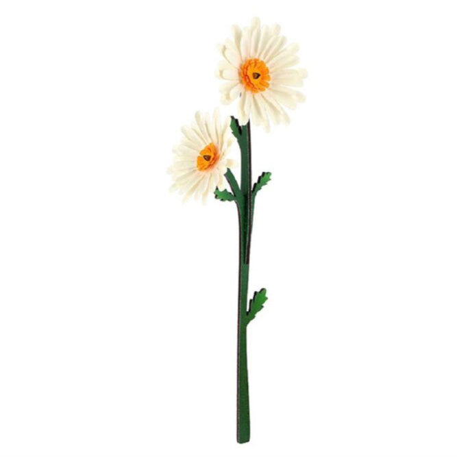Marguerite - Construction florale en bois et papier