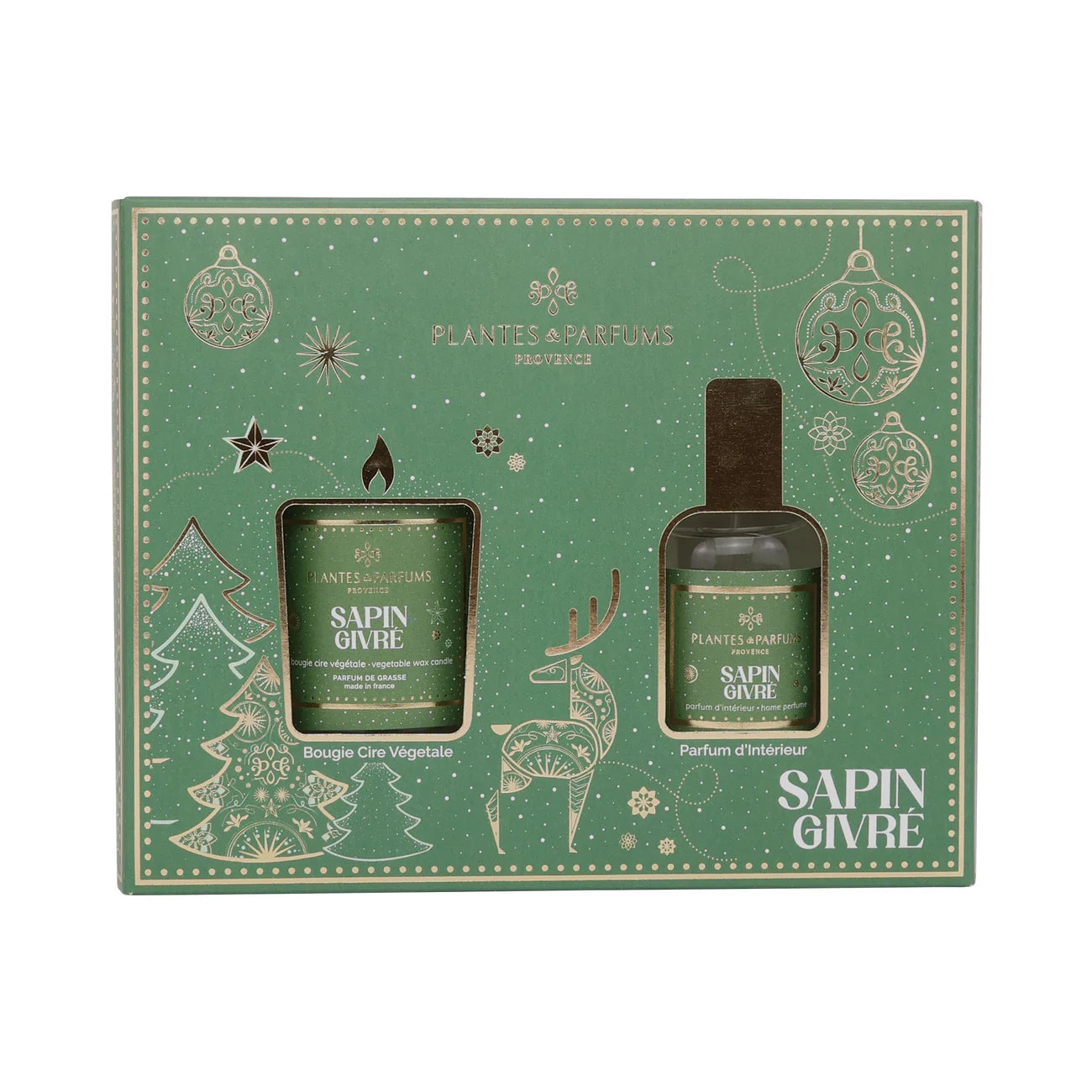 Coffret Sapin givré - Bougie et Parfum