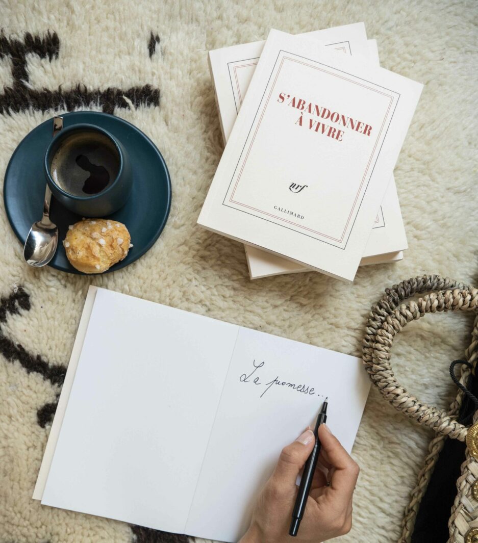Carnet carré S'ABANDONNER à VIVRE - 14 x 18cm