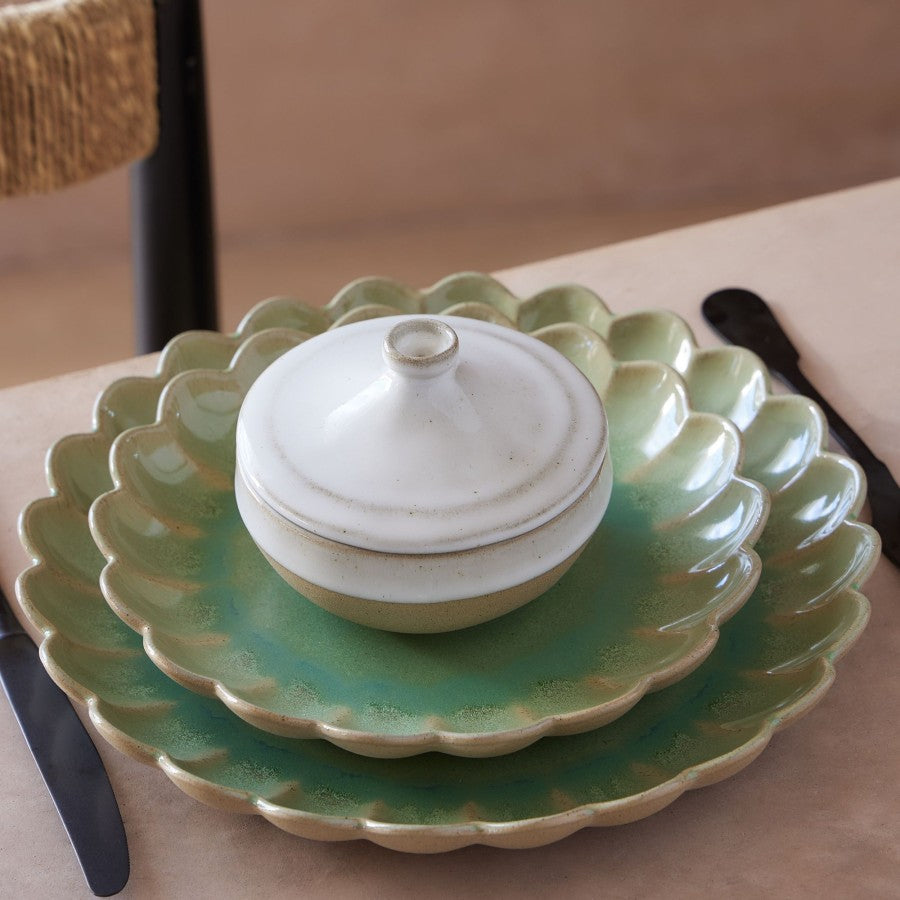 Assiette plate 28 cm Marrakesh eucalyptus