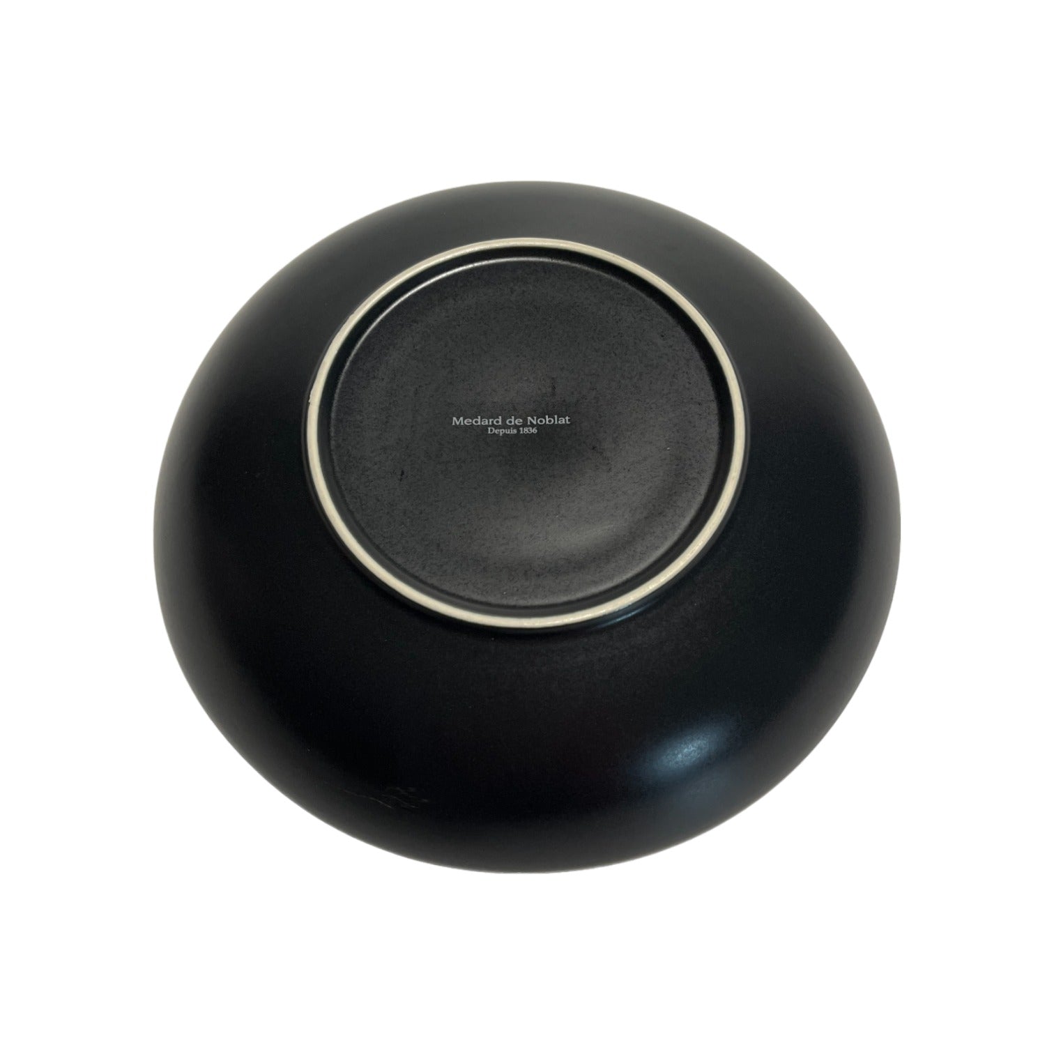 Grande assiette creuse Médard de Noblat, gris anthracite