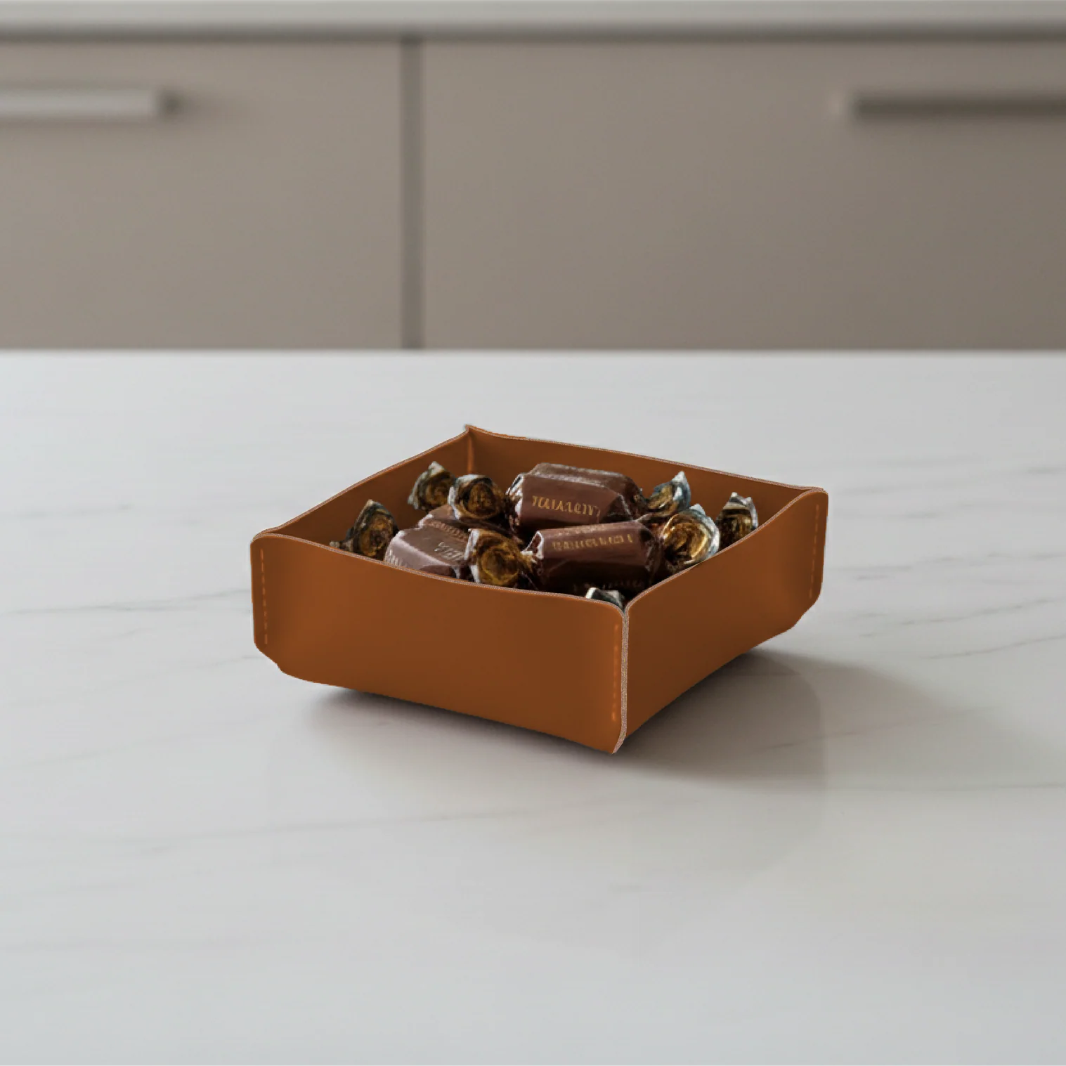 Petit Panier de Rangement recyclé 15 x 15 cm - Brique