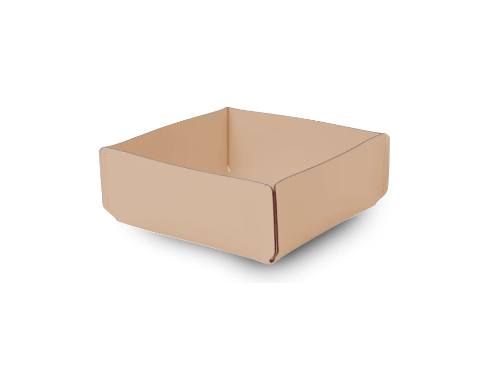 Panier de Rangement recyclé 18 x 18 cm - Amande