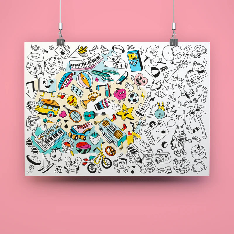 POSTER A COLORIER  POP