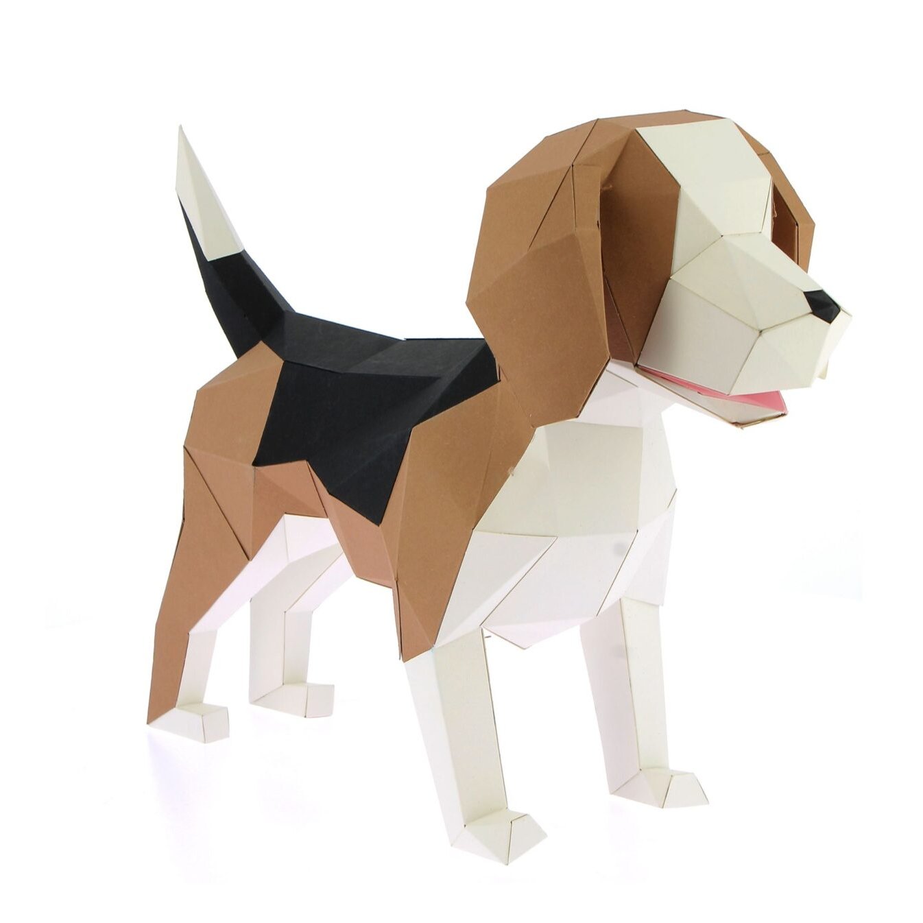 Beagle en papier 3D - Marron