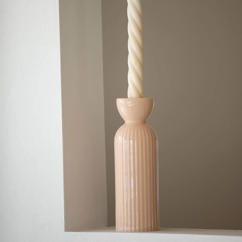 Bougeoir / vase Lus M poudré
