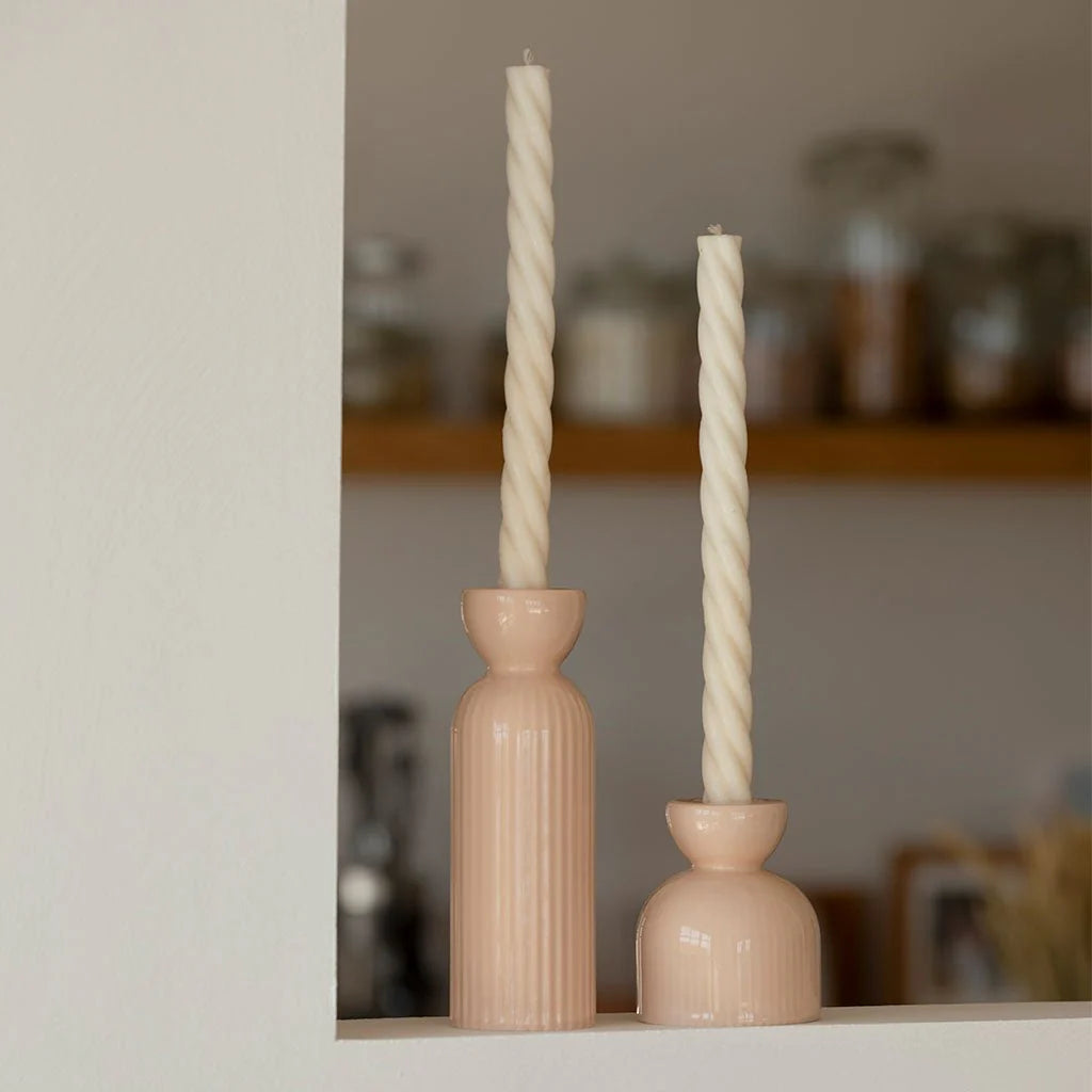 Bougeoir / vase Lus M poudré