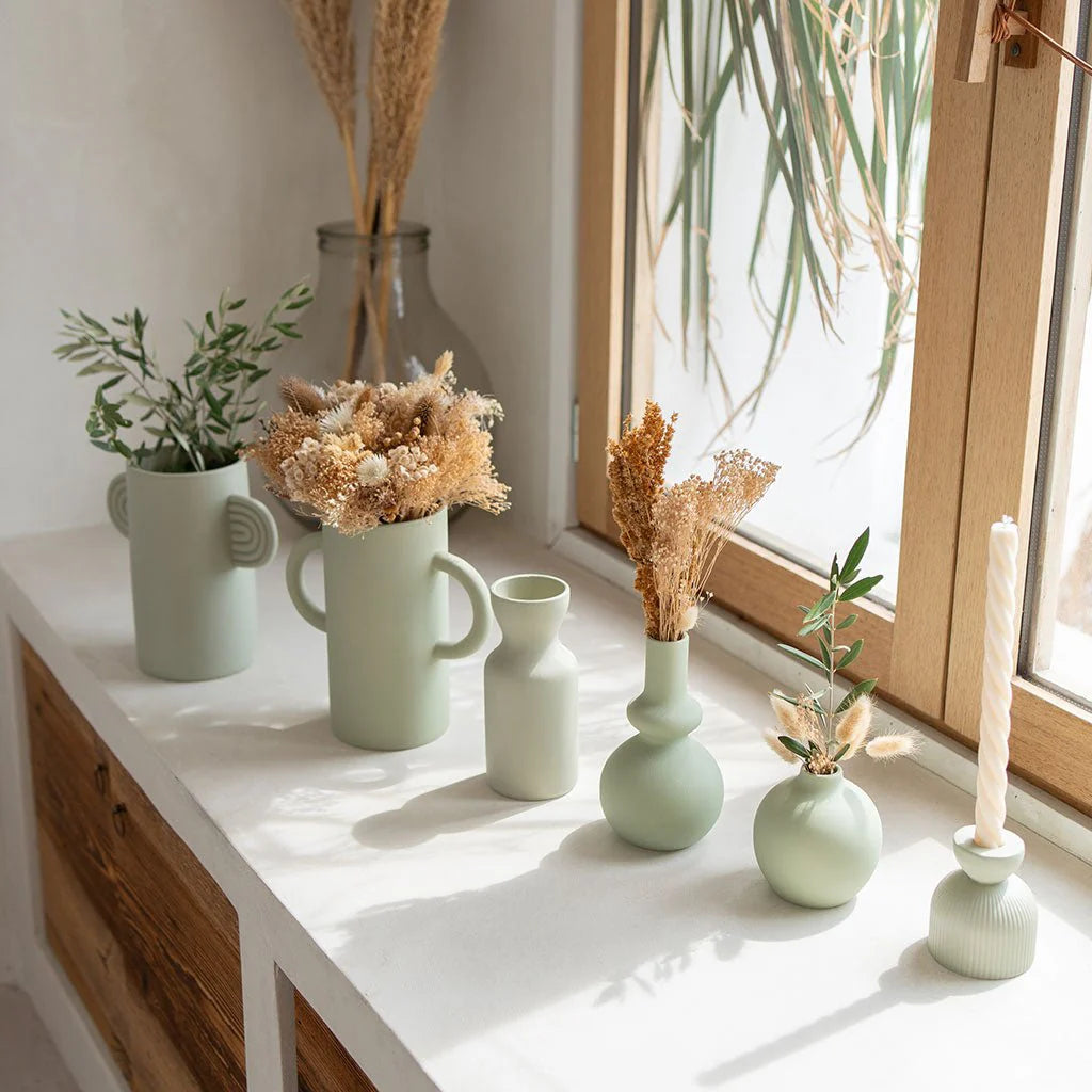 Vase Totem en céramique - Vert