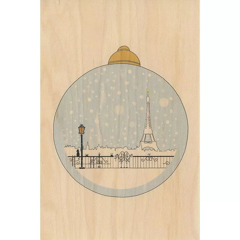 Carte Postale - Boule de Noël Paris