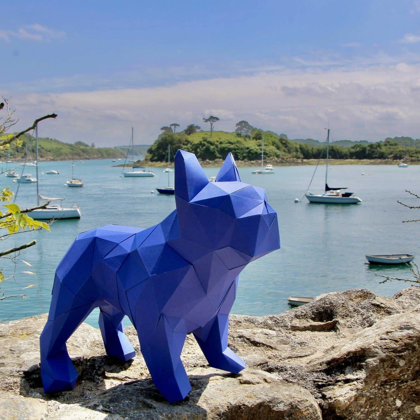 Bouledogue en papier 3D