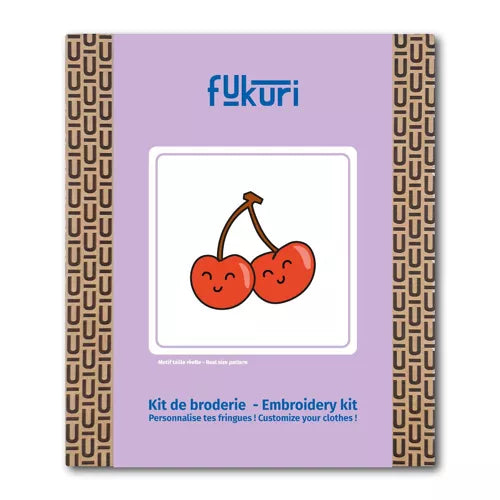 Kit Broderie - Cerises kawaii