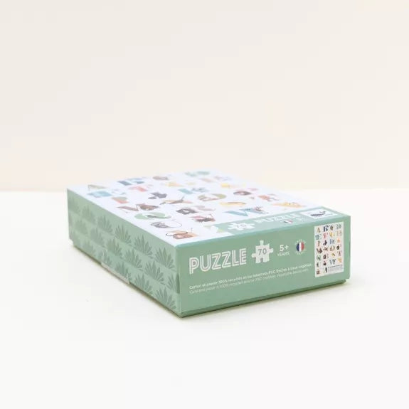 Puzzle Abcédaire en papier recyclé - 70 pièces