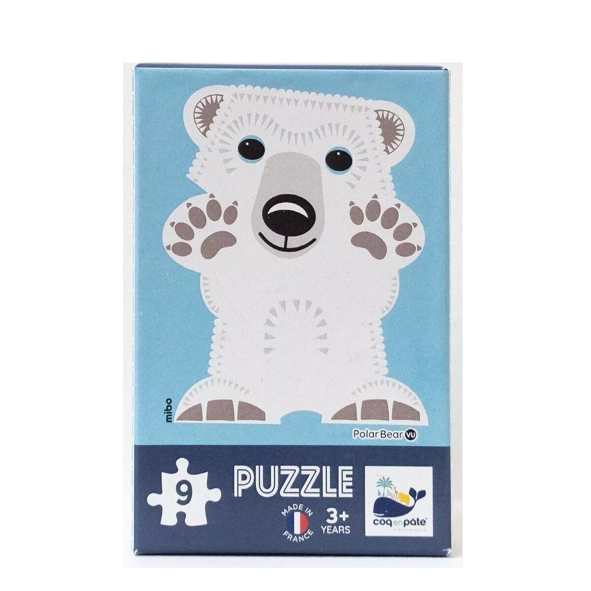 Puzzle Ours polaire en papier recyclé - 9 pièces