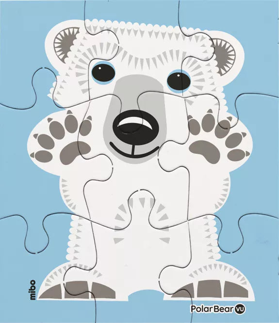 Puzzle Ours polaire en papier recyclé - 9 pièces