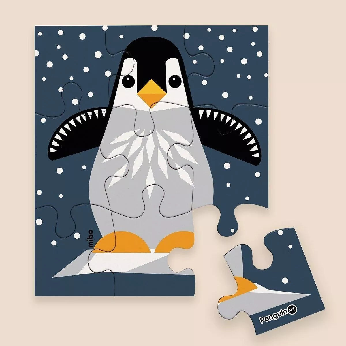 Puzzle Pingouin en papier recyclé - 9 pièces
