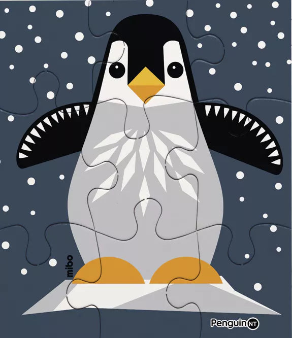 Puzzle Pingouin en papier recyclé - 9 pièces