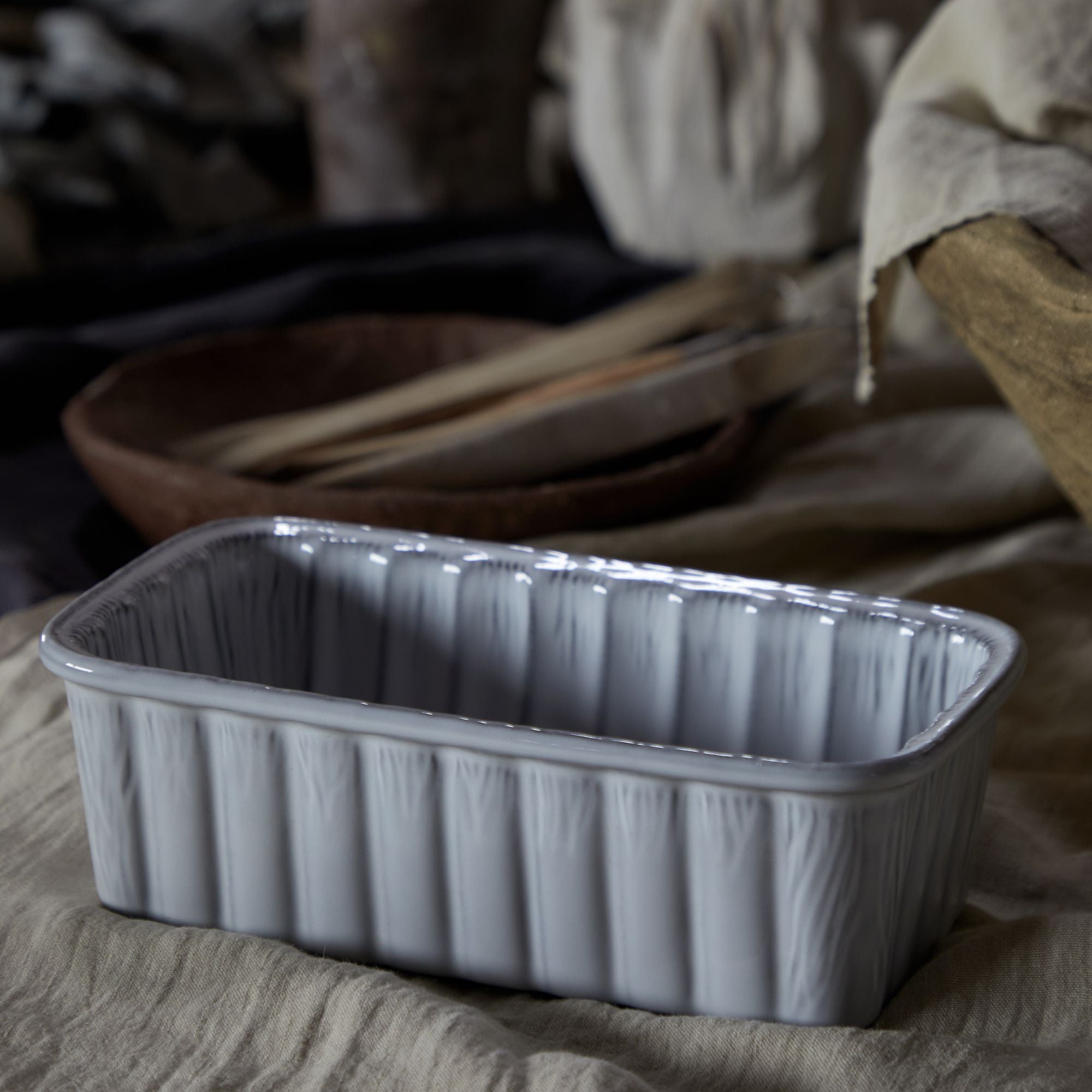 Moule à pain / cake rectangulaire blanc - Festa - 22cm