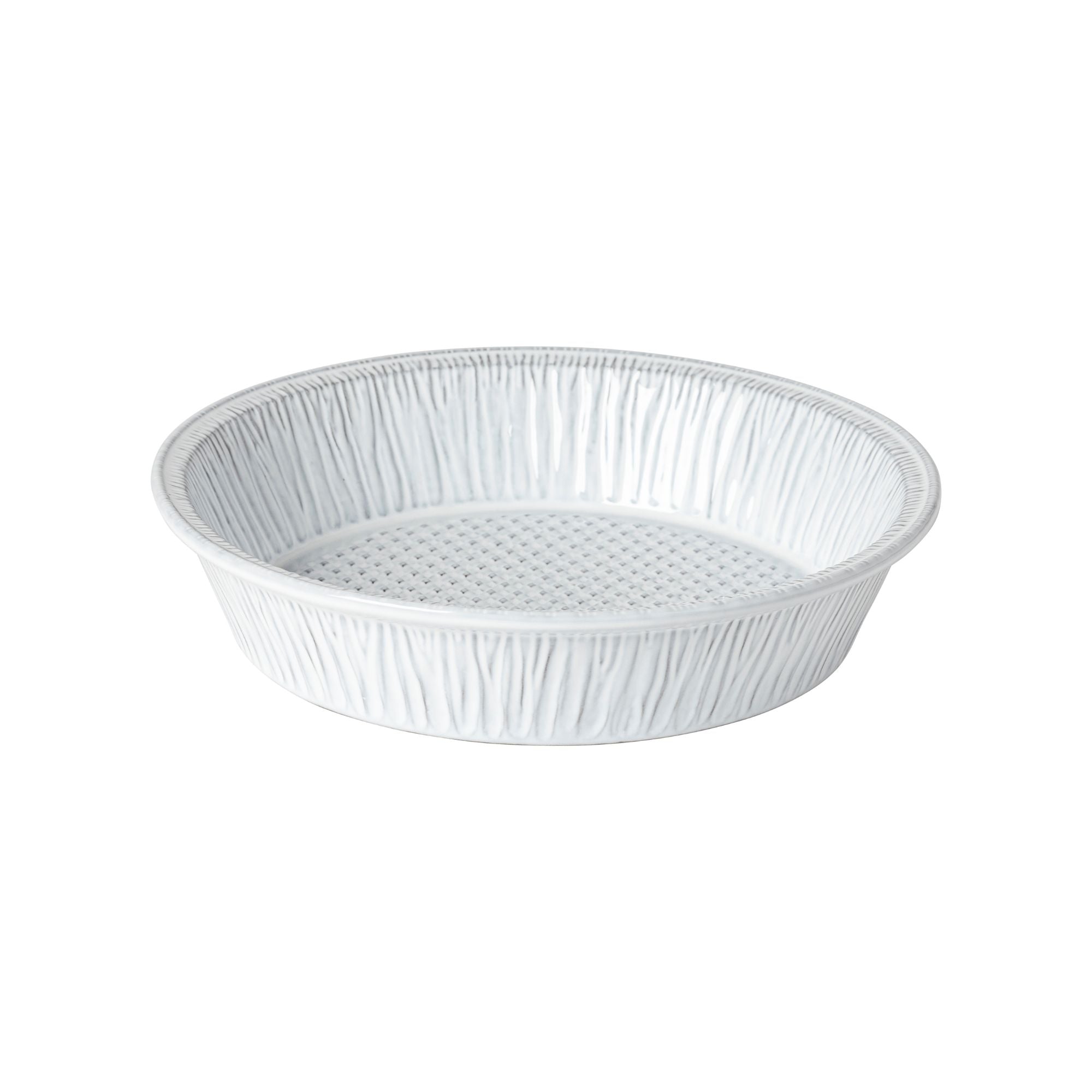 Plat à tarte blanc Festa en éco-grès blanc - 25cm