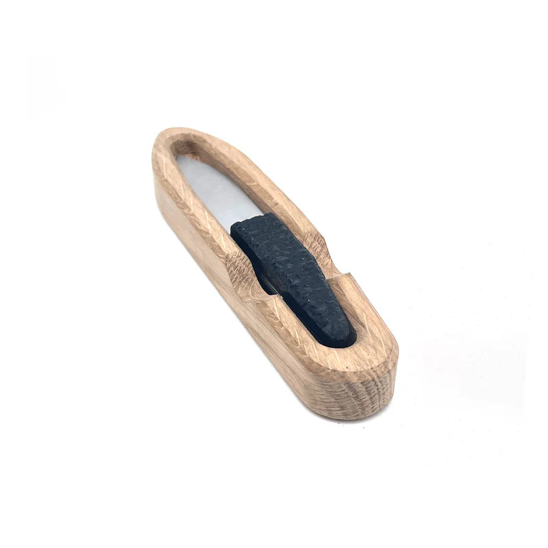 Petit couteau à huitre manche en charbon brut