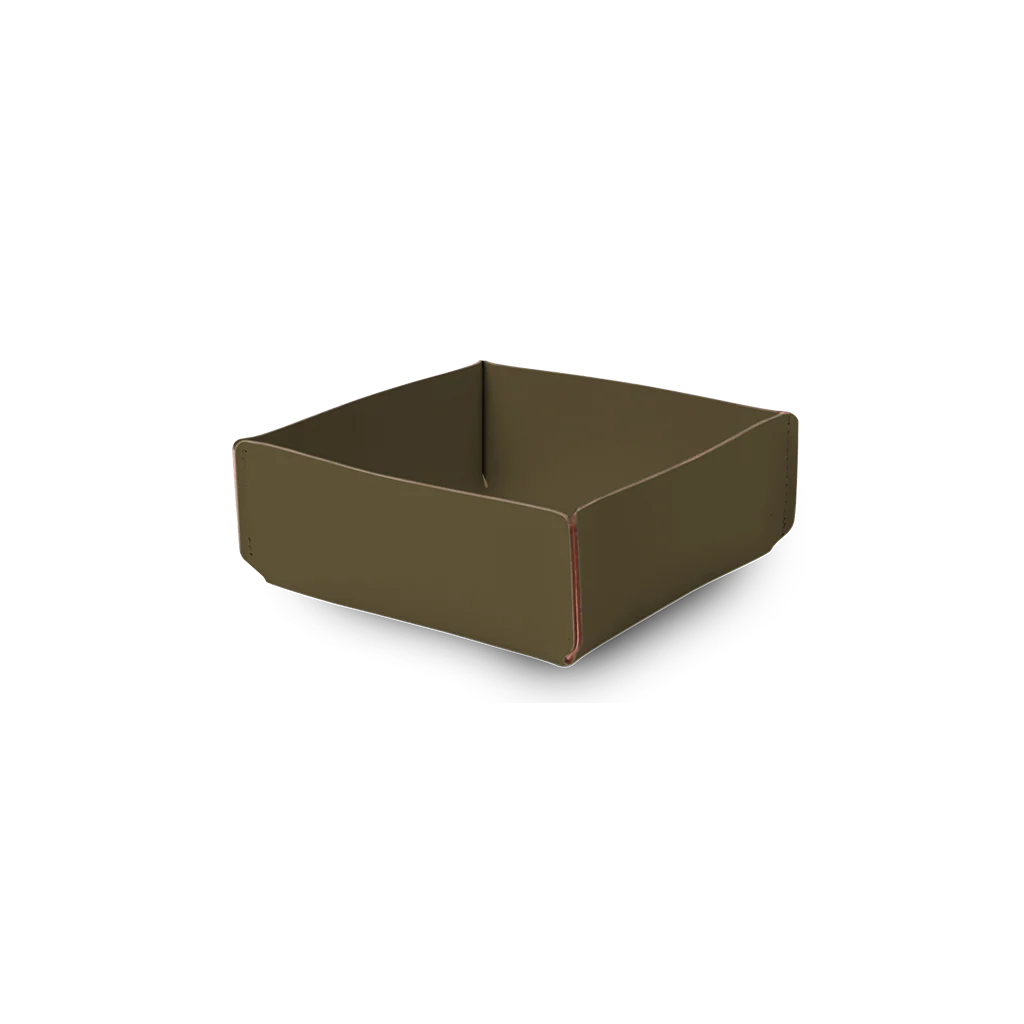 Petit Panier de Rangement recyclé 15 x 15 cm - Olive