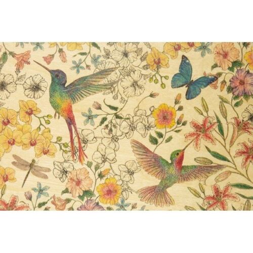 Carte Postale - Fleurs et Oiseaux