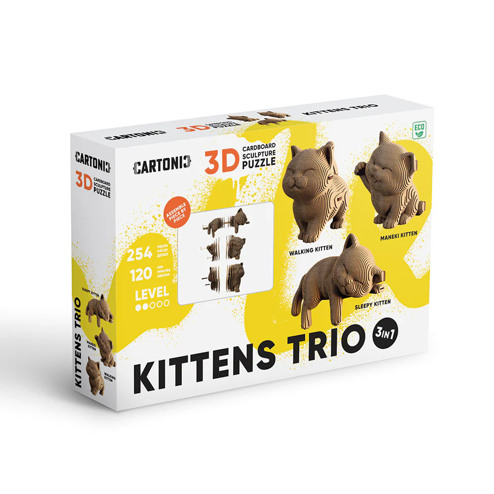 Puzzle 3D Trio de chatons