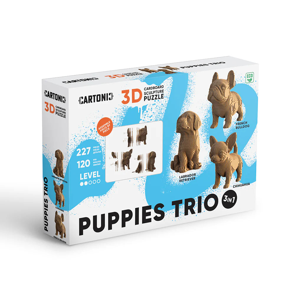 Puzzle 3D Trio de chiots