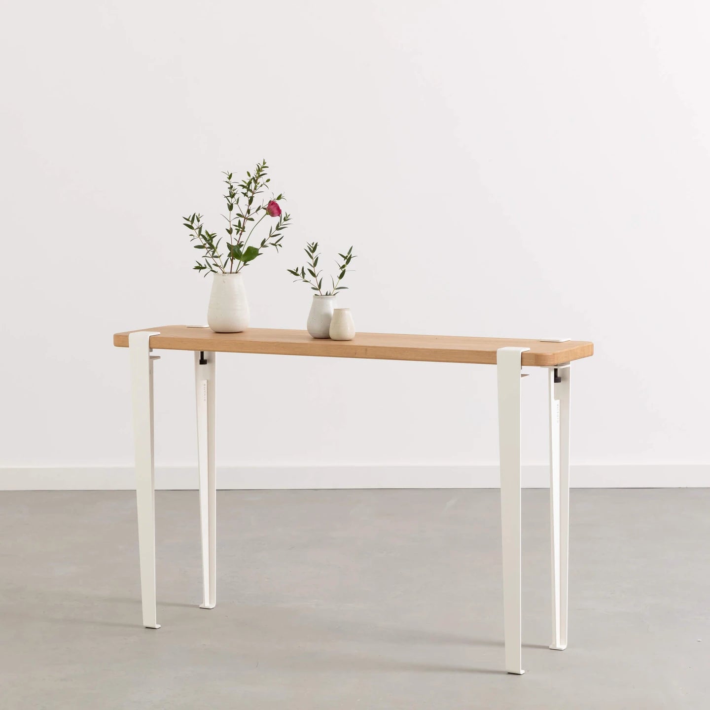 Console LIMA (bois ancien, blanc nuage)